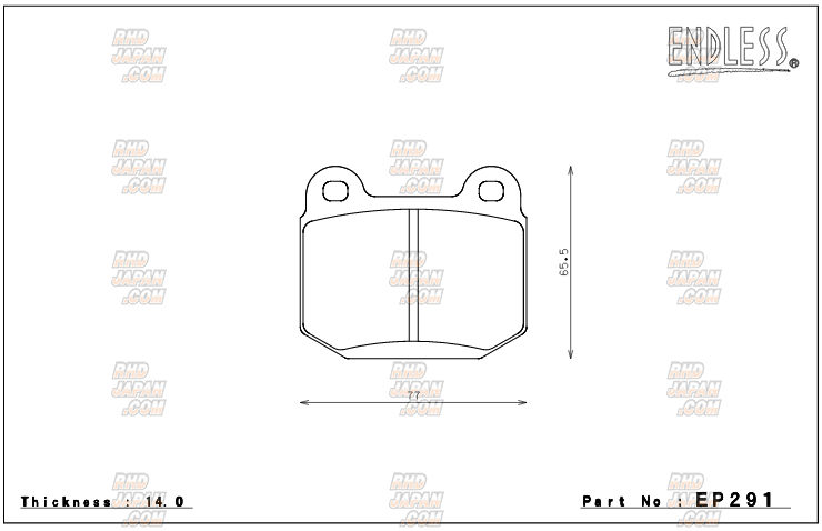 Endless Brake Pads Type MX72 Plus Full Set - Z#6 C#9A CT9W GDB GR